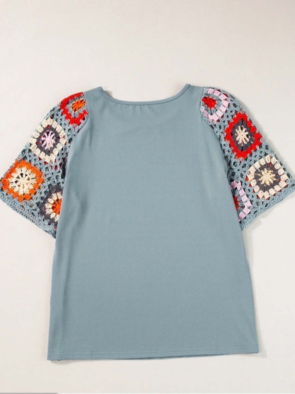 Crochet Sleeve Boho Top